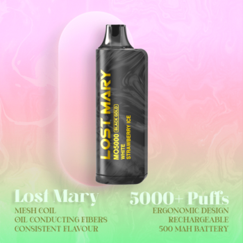 Lost Mary MO5000 Puffs White Strawberry Ice